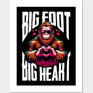 Sasquatch Big Foot  Big Heart Posters and Art